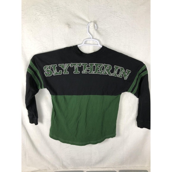 Harry Potter Slytherin Shirt Youth Small Green Long Sleeve Universal Studios - Picture 2 of 7